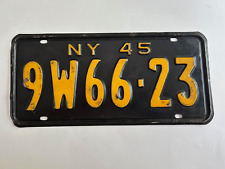 1945 New York License Plate All Original WWII Single Plate Year (no pairs) Nice picture