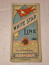 1881 White Star Line Sailings Steamship - Partial Piece Only - R.J. Cortis Agent picture