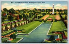 Sunset Memorial Park Minneapolis-St Paul Minnesota Vintage Postcard picture