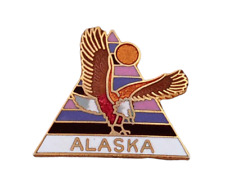 Vintage Alaska Bald Eagle Lapel Hat Pin  picture