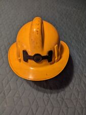 Vintage 1969 MSA Topgard Fireman’s Yellow Safety Helmet Adjustable Class D READ picture