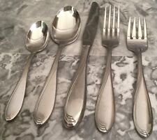 $45 Oneida Silver Stainless Flatware CAMBER Pattern 5-Pc. Place Setting picture