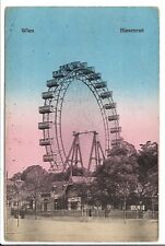1914 Wien RIESENRAD ferris wheel photo POSTCARD Prater amusement park VIENNA WWI picture