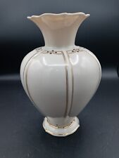 Vintage LENOX Vase Vanguard Collection Gold Trim & Black Enamel Raised Dots 10