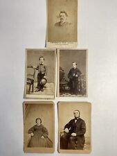 Antique CDV Lot Circa 1880s Includes Post Mortem Portrait Young Boy Photo 5 VTG picture