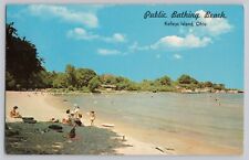 Public Bathing Beach Kelley Island, Ohio Postcard 1967 Postmark picture