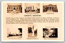 Liberty MO~Confederate Civil War Solider Monument~Elementary School +4~1940 RPPC picture