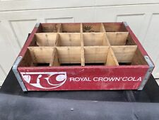 Vintage RC Royal Crown Cola Red Wooden soda pop Crate Charleston SC picture