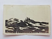 WWI Antique Postcard  Fighting the Billows In An American Man War Vintage #4406 picture