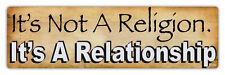 Bumper Stickers - It's Not A Religion, It's A Relationship - Jesus, Christ, God picture