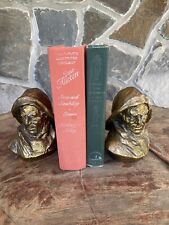 Vintage OLD SALT Brass Fisherman Sailor Maritime Bookends Paperweights 603HC picture