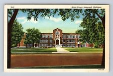 Ironwood MI-Michigan, High School, Antique Vintage Souvenir Postcard picture