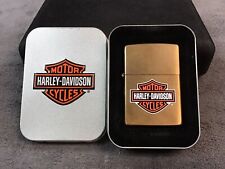 2000 Zippo Brass Harley Davidson Bar and Shield - Unfired picture