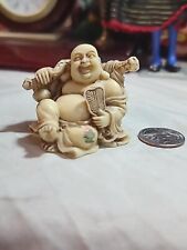Vintage Chenese Resin Figurine Laughing Happy Budda picture