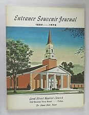 Good Street Baptist Church Dallas 86th Year Entrance Souvenir Journal 1884-1970 picture