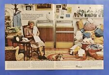 1969 Vintage Print Ad Whirlpool: Automatics Reduced My Ironing Time 2-page Ad picture