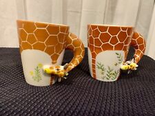 Super Cute Set of Whimsical Giraffe themed Mugs Homee picture