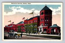 Boston MA-Massachusetts, Panoramic Mechanics Building, Vintage c1923 Postcard picture