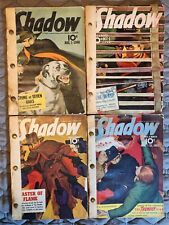FOUR RARE vintage original THE SHADOW mystery PULP magazines 1940, 1941 issues picture