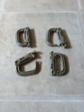 4 Military Issued GrimLoc D-Ring Locking Carabiner - Molle Webbing  Coyote Brown picture