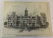 1882 magazine engraving~ NASSAU HALL, Princeton NJ ~ 4th National Capitol picture