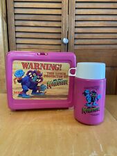 VINTAGE 1986 MY PET MONSTER THERMOS &  LUNCHBOX RARE PINK picture