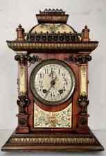 CARL WERNER rare chapel clock circa 1880 /faience, brass/ picture