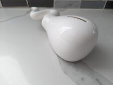 Vintage 1981 David Page THE SPERM BANK White Ceramic Novelty Gag Gift Piggy Bank picture