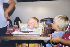 Vintage Photo Slide 1976 Baby Birthday Cake picture