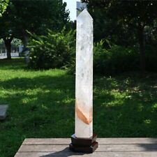 53.24LB Natural Clear Quartz Obelisk large Crystal Tower Point Wand Repair Gem picture