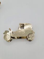 Vintage Russ Berrie Brass Christmas Ornament Antique Car Gold 3D Model T Ford picture