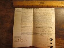 Antique Ephemera 1838 British Indentured Servant Document  on Vellum w/ Seals picture