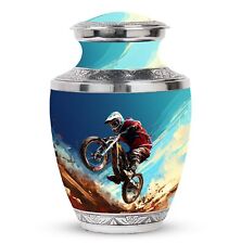 Desert Bike Leap Large Cremation Urns For Adults Size 10 Inch picture