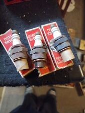 3 Vintage Champion Spark Plugs Antique R-1 in damaged boxes no Wax Paper rust  picture