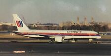 United Airlines Lines Boeing 757-222 Postcard Jet Airliner Tarmac picture