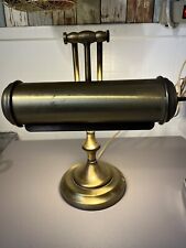 Vintage Brass Heavy Adjustable Bankers Desktop Lamp picture