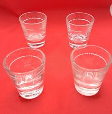 Lot of 4 Vintage 2 oz. White Line Marked Clear Bar Shot glasses picture