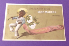 ANTIQUE VICTORIAN TRADE CARD BLACK AMERICANA SOAP MAKERS CHICAGO ILL picture