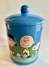Silver Buffalo Peanuts Gang Large Canister Ceramic Cookie Jar 10.5