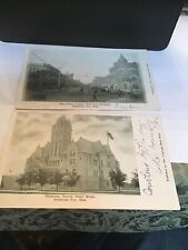 2 1906 Postcards - Oklahoma City, OK - Downtown Street Scene&Court House Error? picture