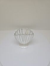 Marquis By Waterford Crystal Nautic Shell Oval Vase 6 In D33 picture