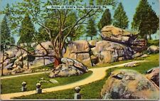 Devils Den Landmark Gettysburg Pennsylvania Scenic Pathway Linen Postcard picture