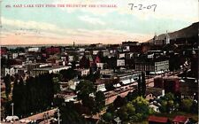1907 Aerial View From The Belfry Of The Unihalle Salt Lake City Utah Postcard picture