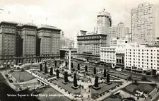 RPPC Union Square Panorama View San Francisco CA Real Photo P266 picture