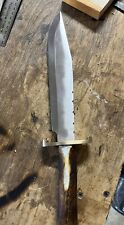 Old West Western Antler Ijk Knives Bowie Knife Carbon Steel has flaw on blade picture