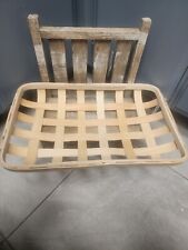 Target Tobacco Wood Woven Shallow Basket Decorative Wall Decor picture