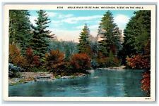 c1930's Scene on The Brule, Brule River State Park Wisconsin WI Postcard picture