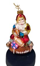 Santa Football Glass Christmas Holiday Ornament Unique Treasures Limited Ed picture