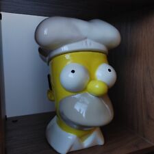 Vintage Homer Simpson 2000 Fox Cookie Jar Chef Hat With Sound Working picture