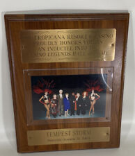 Tempest Storm Personally Owned Casino Legends Hall of Fame Plaque Burlesque picture